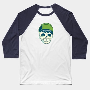 Hipster Skeleton with Beanie Baseball T-Shirt